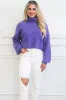 Coralie Turtleneck Sweater: Wisteria Purple sold by Bella and Bloom