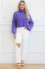 Coralie Turtleneck Sweater: Wisteria Purple sold by Bella and Bloom