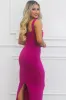 Wimberly Square Neck Maxi Dress: Magenta sold by Bella and Bloom
