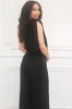 Swept Up in Your Love One Shoulder Jumpsuit: Black sold by Bella and Bloom