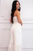Happy Place Smocked Jumpsuit: White sold by Bella and Bloom