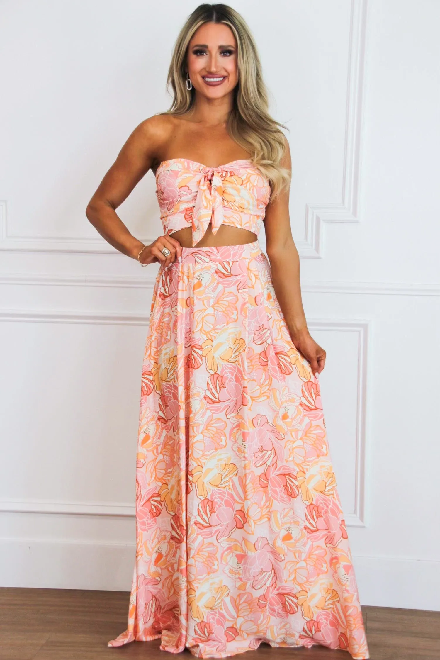 Abbie Tropic Breeze Printed 2-Piece Set  - pink