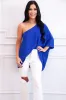 By Your Side One Shoulder Top: Royal Blue sold by Bella and Bloom