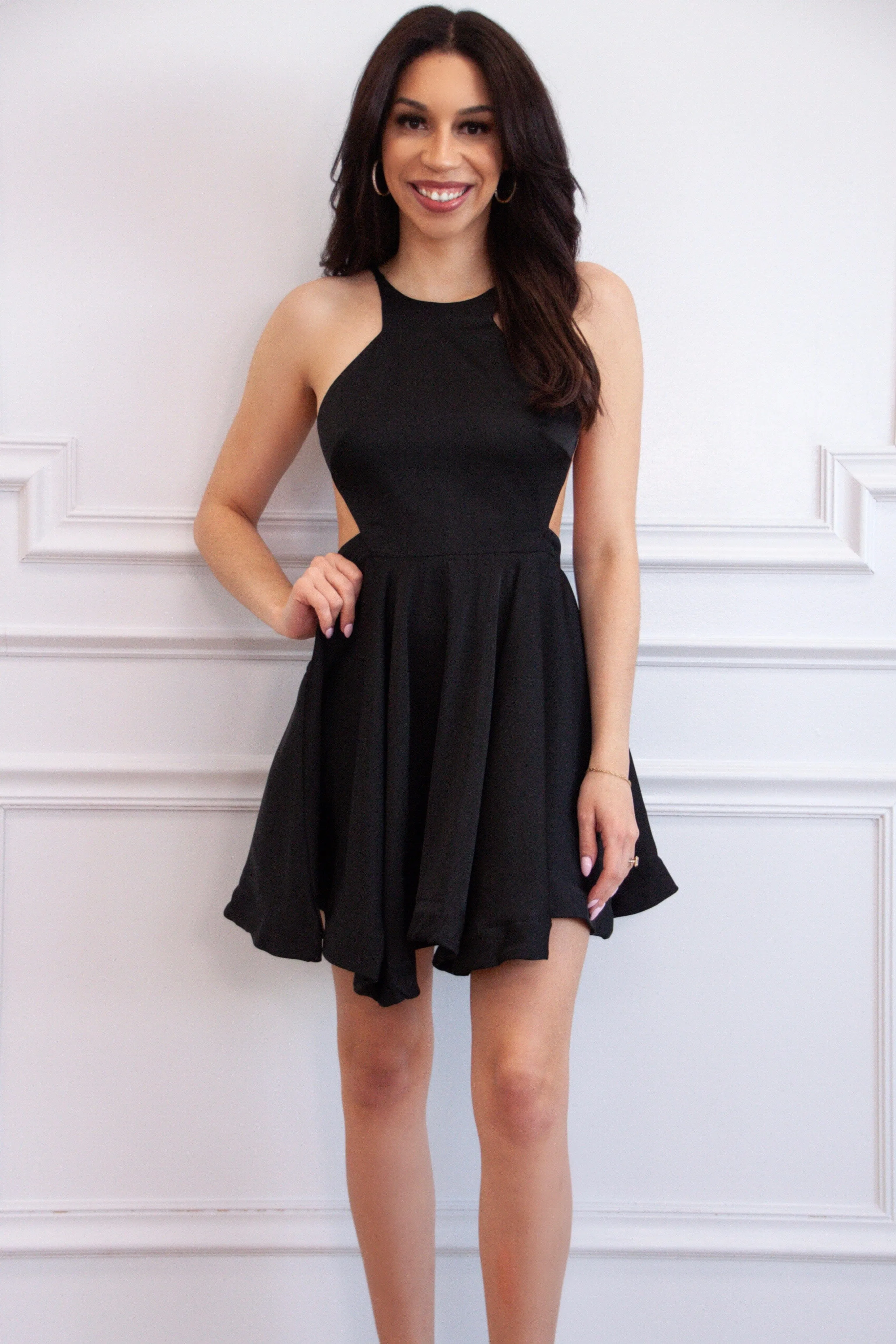 In My Arms Open Back Dress: Black sold by Bella and Bloom product image thumbnail 3