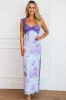 Mavis Floral Lace Maxi Dress: Light Blue/Purple Multi sold by Bella and Bloom