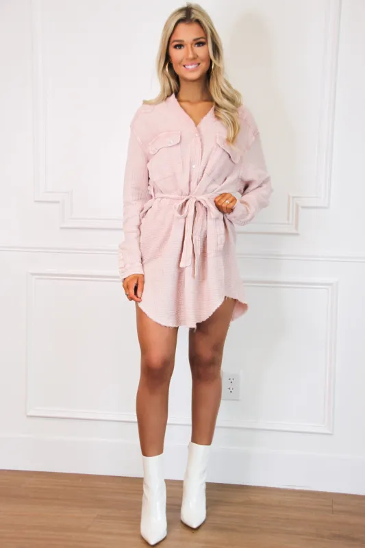 Just to See You Smile Dress: Blush sold by Bella and Bloom