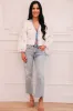 Daisy Do Embroidered Bow Top: White/Blue sold by Bella and Bloom