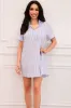 Summer Love Striped Seersucker Shirt Dress: Blue/White sold by Bella and Bloom