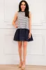Sail Away With Me Striped Dress: White/Navy sold by Bella and Bloom