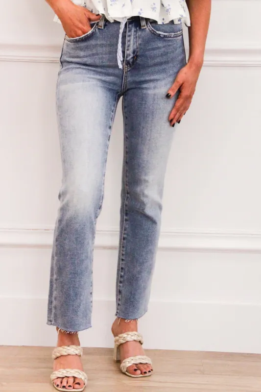 Tobey High Rise Denim: Light Wash sold by Bella and Bloom