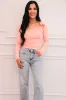 Elevated Basic Asymmetrical Gold Ring Top: Light Pink sold by Bella and Bloom