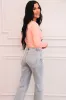 Elevated Basic Asymmetrical Gold Ring Top: Light Pink sold by Bella and Bloom