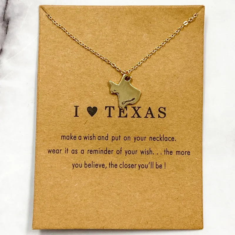 Texas Necklace: Gold sold by Bella and Bloom