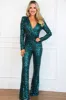 Here For the Party Sequin Jumpsuit: Emerald sold by Bella and Bloom