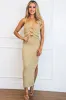 Briley Midi Dress: Taupe sold by Bella and Bloom