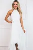 Oh, So Fabulous Halter Ruffle Maxi Dress: White sold by Bella and Bloom
