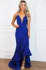 Keep Me in Mind Ruffle Maxi Dress: Royal Blue sold by Bella and Bloom