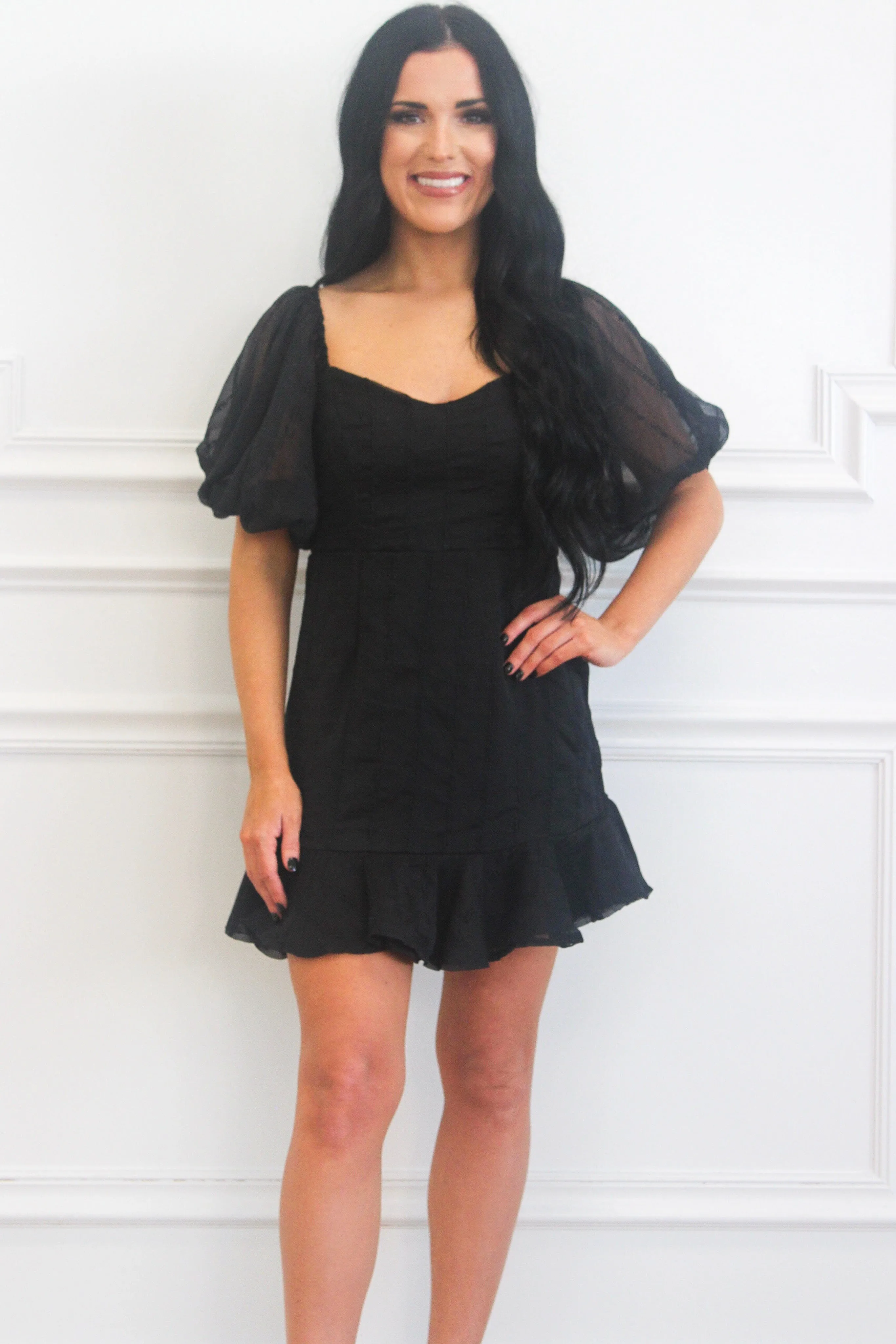 Sheridan Dress: Black sold by Bella and Bloom product image thumbnail 4