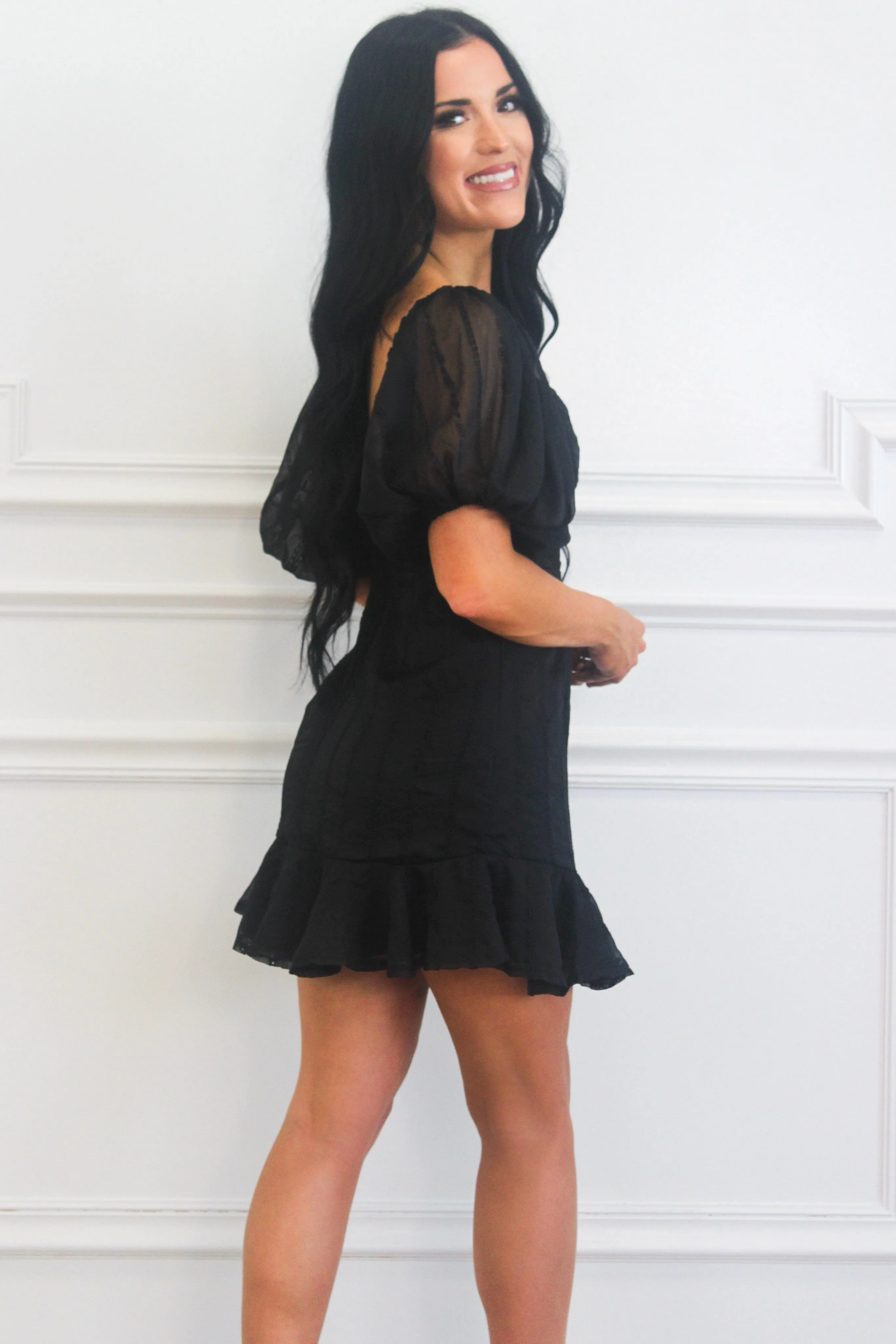 Sheridan Dress: Black sold by Bella and Bloom product image thumbnail 3
