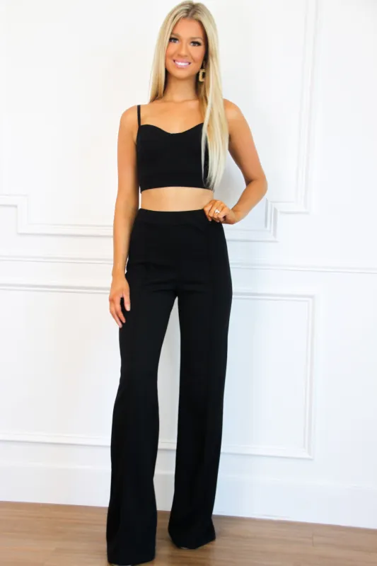 Time of Our Life Two Piece Set: Black sold by Bella and Bloom