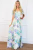 Botanical Beauty Floral Maxi Dress: Cream/Blue Multi sold by Bella and Bloom