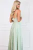 Ella Satin Slit Formal Dress: Sage sold by Bella and Bloom
