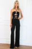 Stevie Lace Up Jumpsuit: Black sold by Bella and Bloom