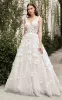 Liza Floral Applique Wedding Dress: Off White sold by Bella and Bloom