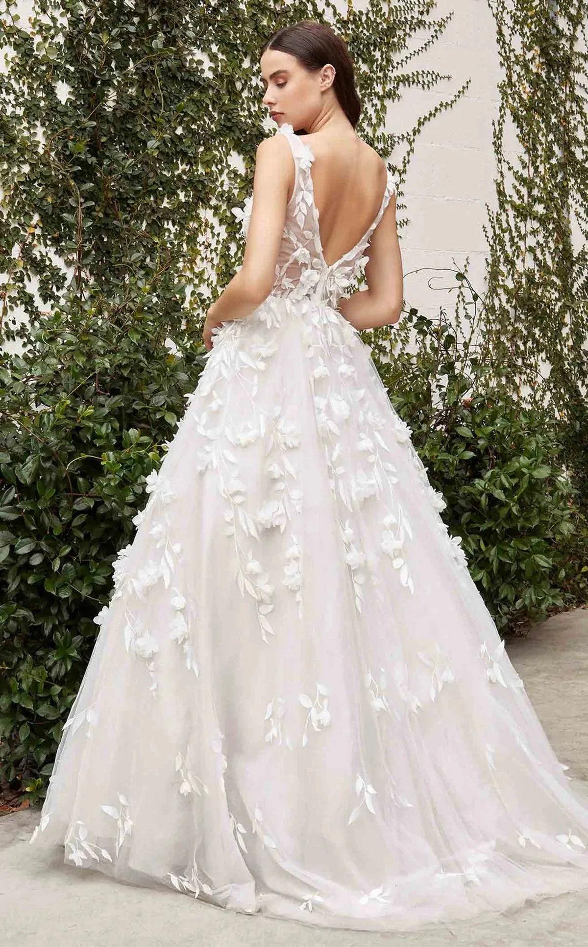 Liza Floral Applique Wedding Dress: Off White sold by Bella and Bloom product image thumbnail 4