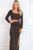 Fall Chic Sweater Two Piece Set: Chocolate sold by Bella and Bloom