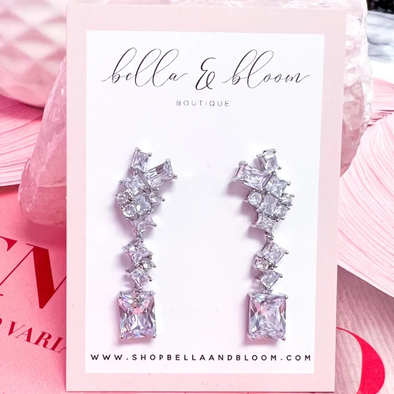 Dreaming of You Cluster Earrings: Silver sold by Bella and Bloom