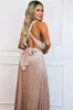 Classic Wrap Maxi Dress: Champagne VELVET sold by Bella and Bloom
