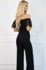 Own the Room Off Shoulder Jumpsuit: Black sold by Bella and Bloom