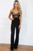 Estelle Lace Bustier Jumpsuit: Black sold by Bella and Bloom