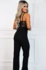Estelle Lace Bustier Jumpsuit: Black sold by Bella and Bloom