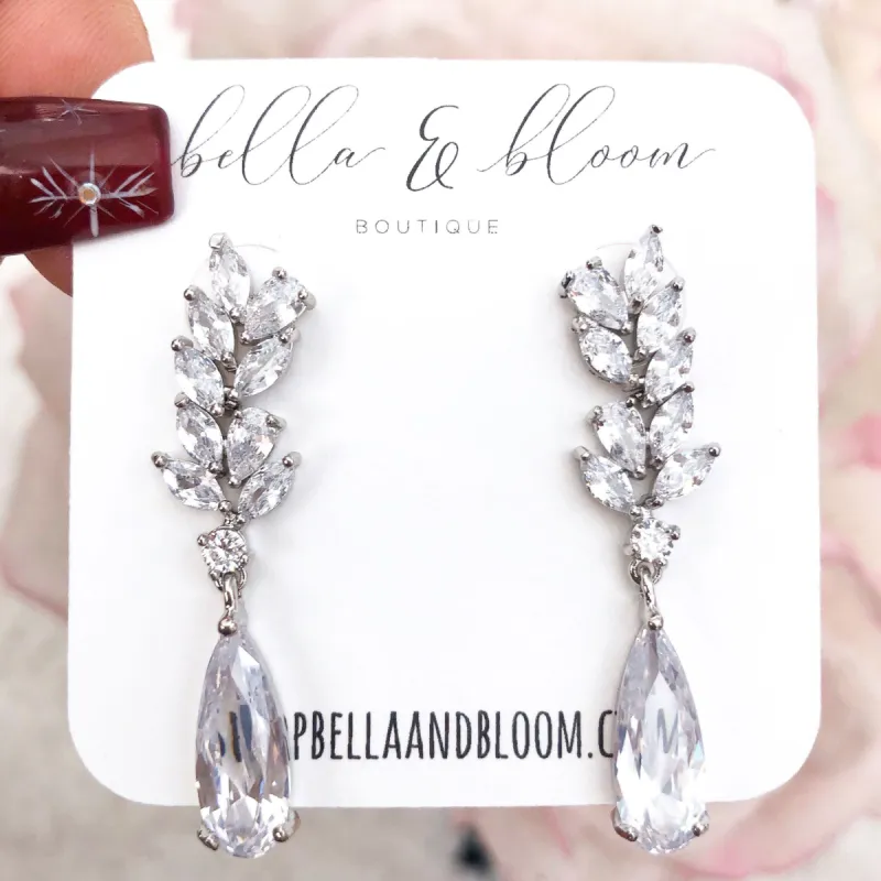 RESTOCK: Wedding Wishes Earrings: Silver sold by Bella and Bloom