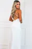 She's a Gem Satin Cowl Neck Formal Dress: White sold by Bella and Bloom