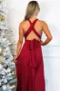 Classic Wrap Maxi Dress: Burgundy sold by Bella and Bloom