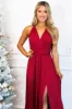 Classic Wrap Maxi Dress: Burgundy sold by Bella and Bloom
