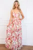 Beach Bliss Pleated Floral Maxi Dress: White Multi sold by Bella and Bloom