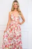 Beach Bliss Pleated Floral Maxi Dress: White Multi sold by Bella and Bloom