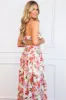 Beach Bliss Pleated Floral Maxi Dress: White Multi sold by Bella and Bloom