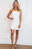 Awaiting Romance Strapless Lace Bow Back Dress: White sold by Bella and Bloom