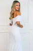 Timeless Beauty Off Shoulder Sequin Maxi Dress: White Velvet sold by Bella and Bloom
