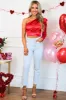 Tenille High Rise Straight Denim: Light Wash sold by Bella and Bloom