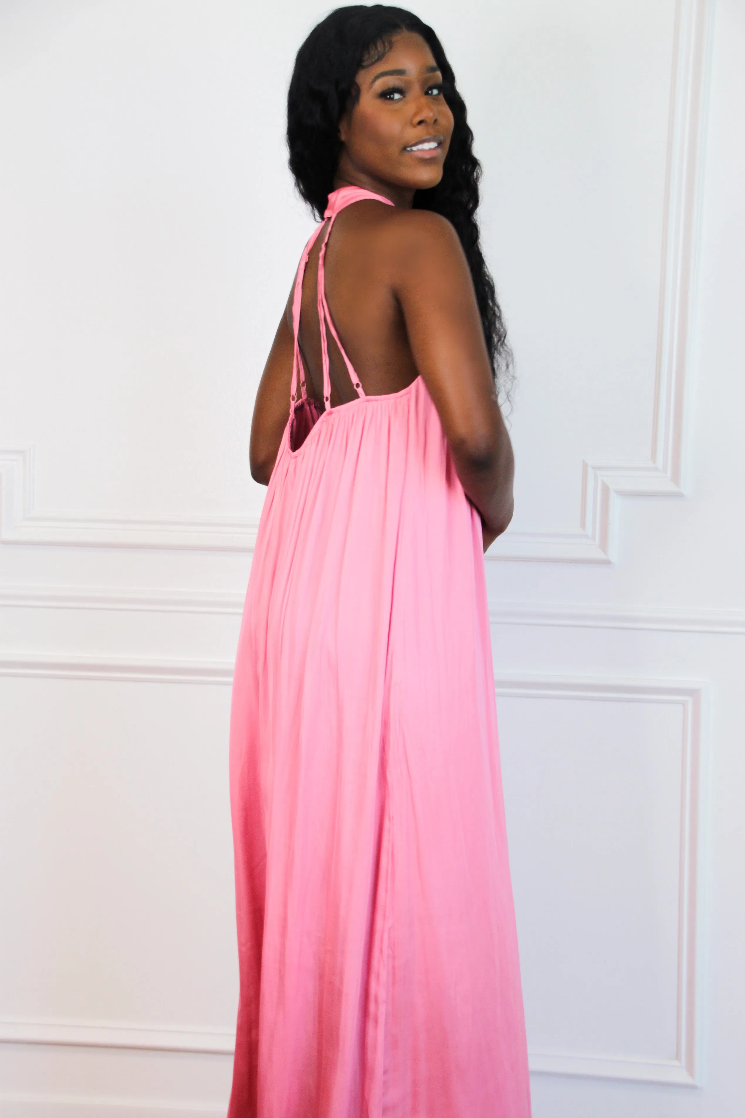 Sending Love Letters Maxi Dress: Pink sold by Bella and Bloom product image thumbnail 3