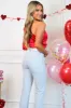 Tenille High Rise Straight Denim: Light Wash sold by Bella and Bloom