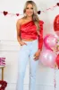 Tenille High Rise Straight Denim: Light Wash sold by Bella and Bloom