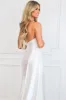 Georgia Halter Satin Slit Formal Dress: White sold by Bella and Bloom
