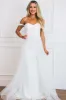 Azia Bustier Cape Sequin Off Shoulder Maxi Dress: White sold by Bella and Bloom